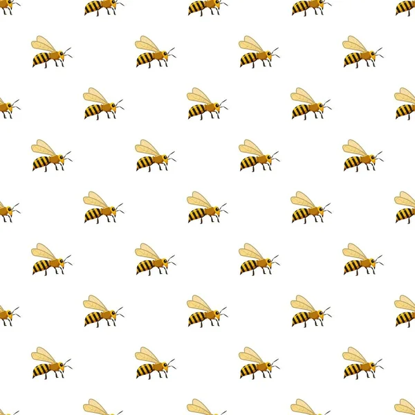 Bee pattern seamless — Stock Vector