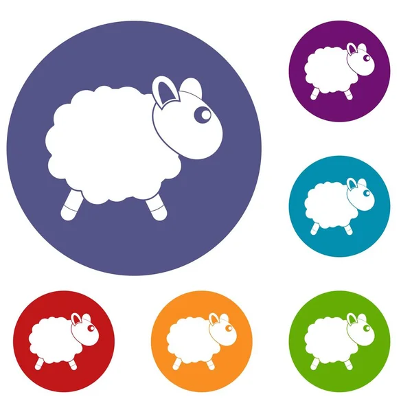 Sheep icons set — Stock Vector