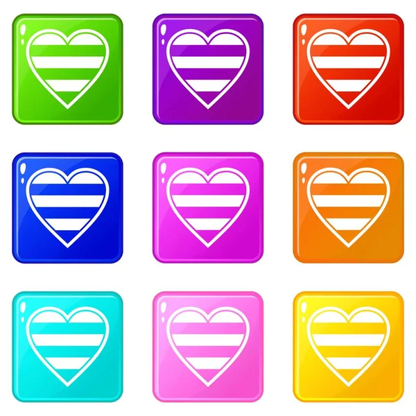 Καρδιά ΛΟΑΤ σύνολο 9 — Διανυσματικό Αρχείο