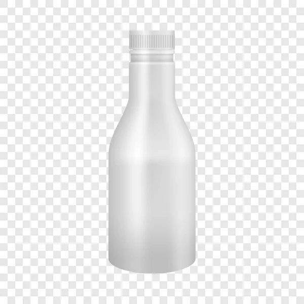 Iogurte branco ou leite garrafa de plástico mockup — Vetor de Stock