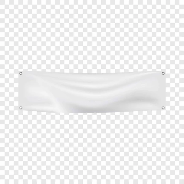 Banner blanco maqueta, estilo realista — Vector de stock