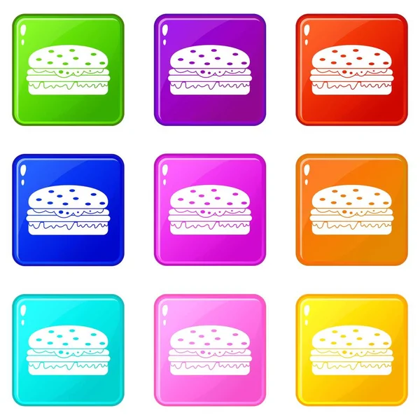 9 Burger Icons set