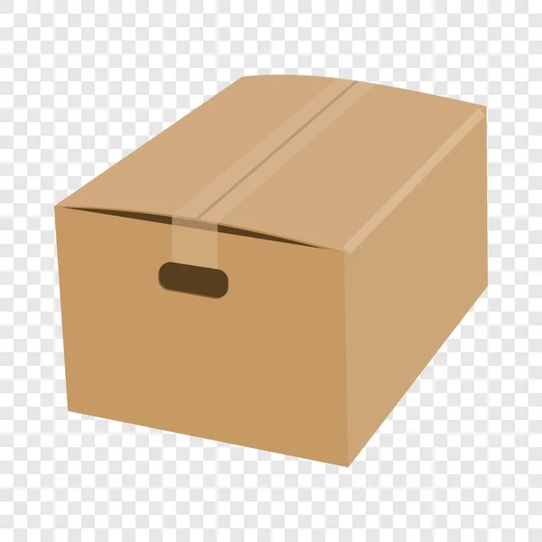 Закрытая картонная коробка с макетом — стоковый вектор