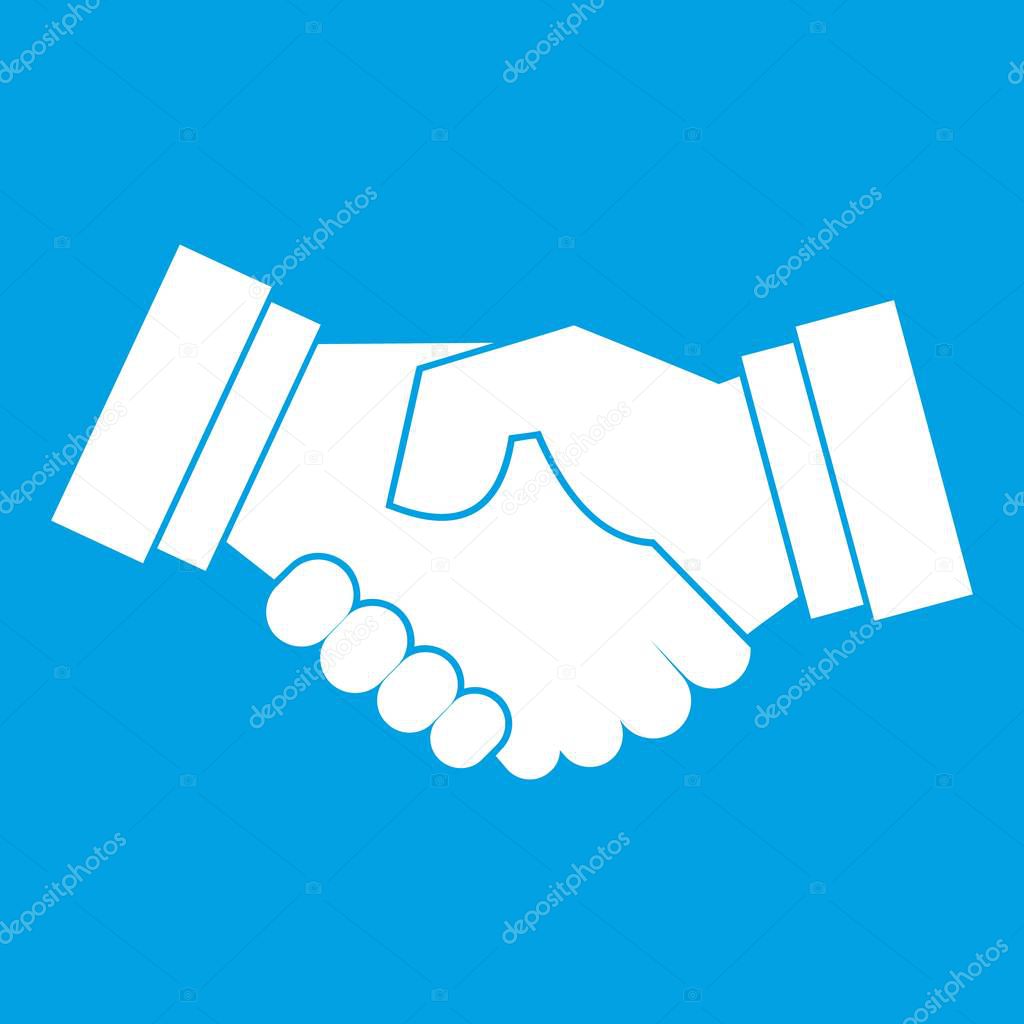 Handshake icon white