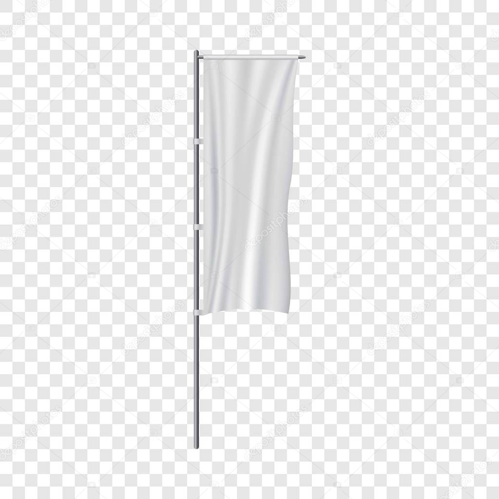 White panel flag mockup, realistic style