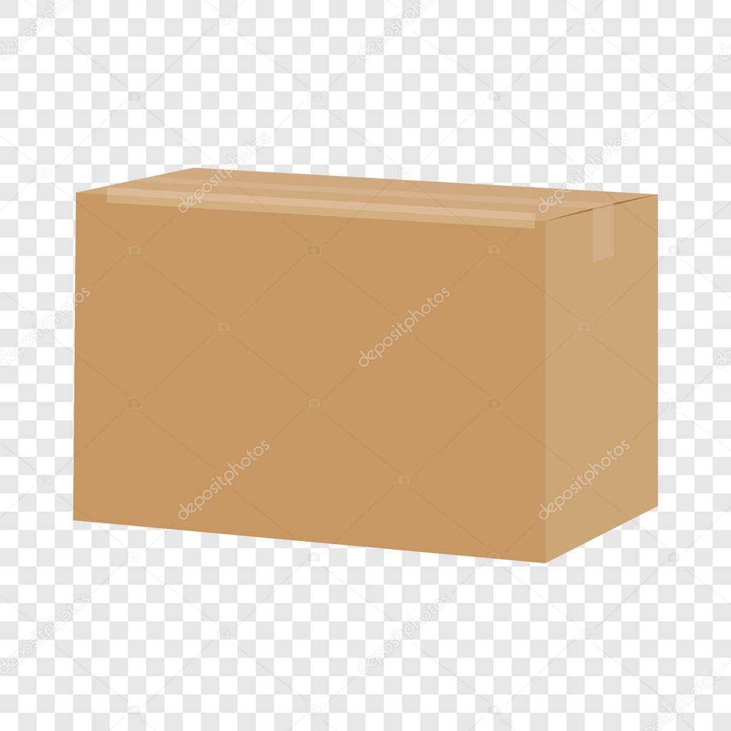 Carton box container mockup, realistic style