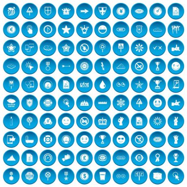 100 sembol simgeler mavi ayarla