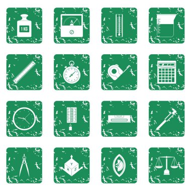 Ölçü hassas simgeler kümesi grunge