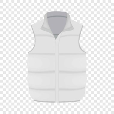 Arka beyaz sıcak yelek mockup, gerçekçi