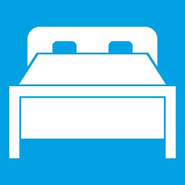 Çift Kişilik Yatak simgesi beyaz