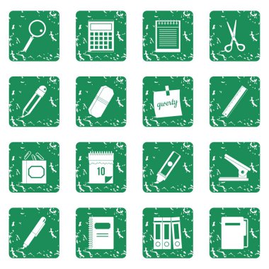 Grunge ileti örneği semboller Icons set