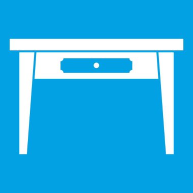 Ahşap masa simgesi beyaz