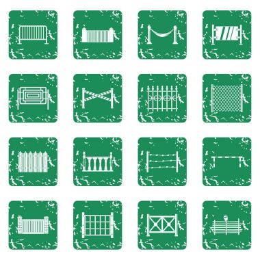 Simgeler eskrim grunge ayarla