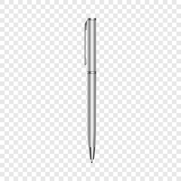Maquilhagem de caneta de metal, estilo realista — Vetor de Stock
