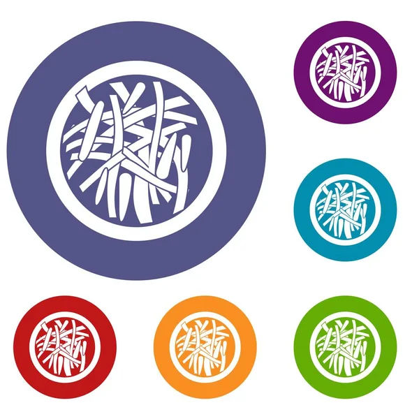 Asya salata Icons set