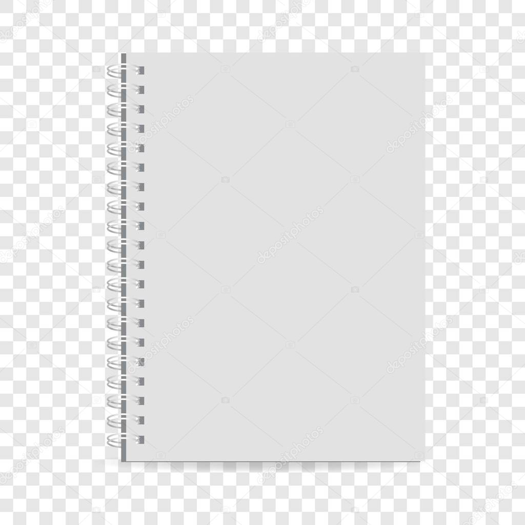 Exercise book icon, realistic style