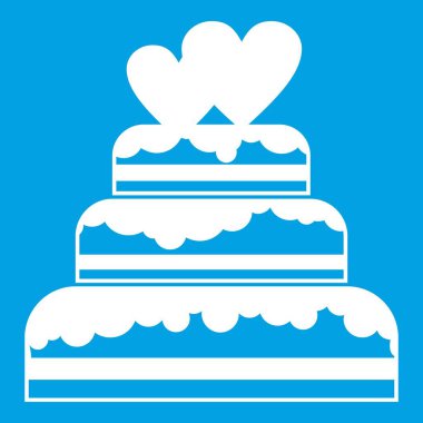 Düğün pastası simgesi beyaz