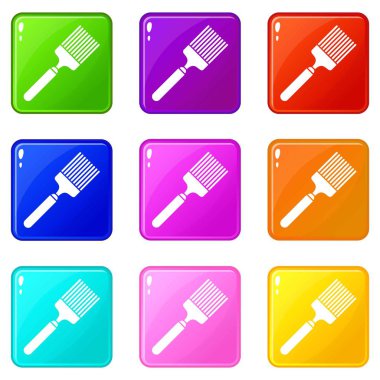 9 fırça Icons set