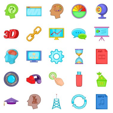 İlerleme Icons set, karikatür tarzı