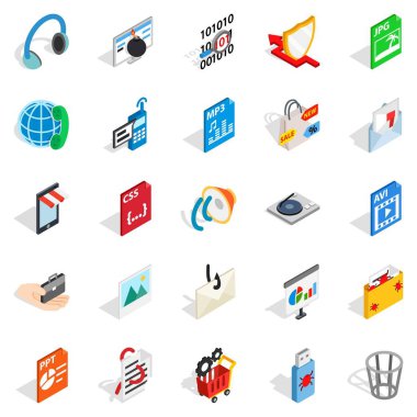 Icons set, izometrik stil dosyaları