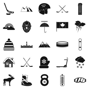 Kanada Icons set, basit tarzı