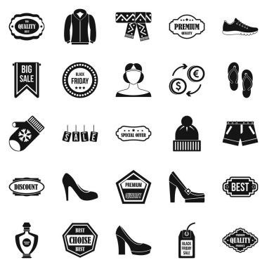 Satış Icons set, basit tarzı