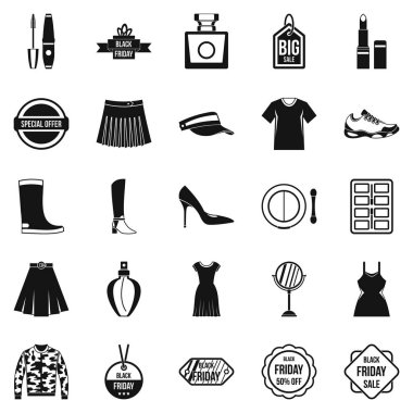 Tasfiye satışı Icons set, basit tarzı