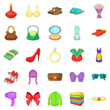 Satınalmalar Icons set, karikatür tarzı