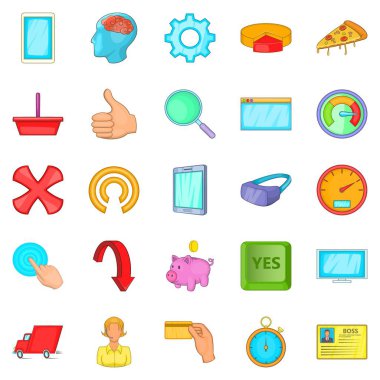 Dergi Icons set, karikatür tarzı