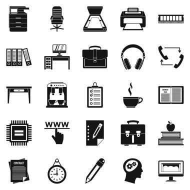 Cafe Icons set, basit tarzı