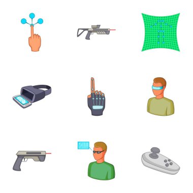 VR arabirimi simgeler kümesi, karikatür tarzı