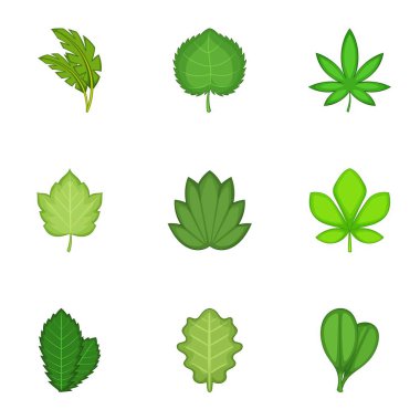 Bahar Icons set, karikatür tarzı bırakır