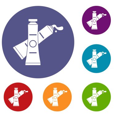 Yağlı boya Icons set