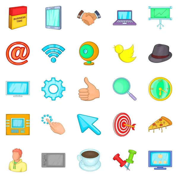 Takım iş Icons set, karikatür tarzı