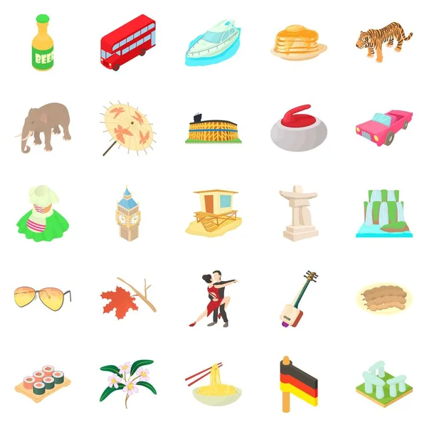 Almanya Icons set, karikatür tarzı