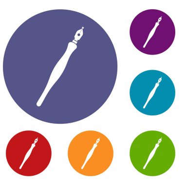 Dolma kalem Icons set