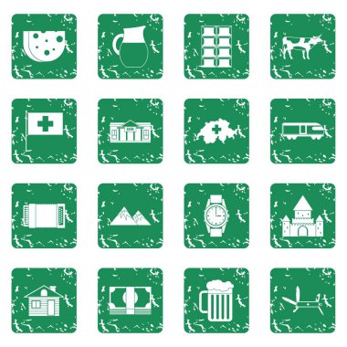 Grunge İsviçre Icons set
