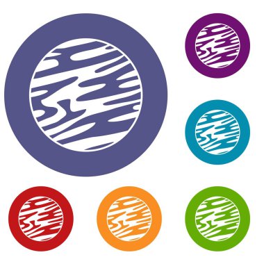 Uzak gezegen Icons set