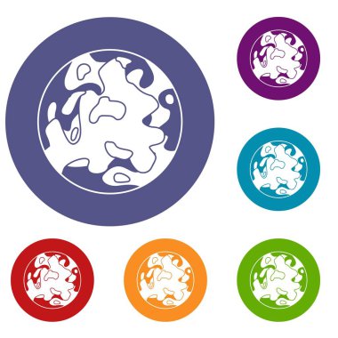 Küçük gezegen Icons set