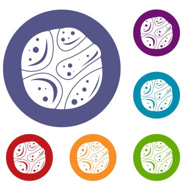 Issız gezegenin Icons set