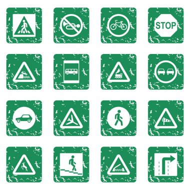 Yol işaret grunge ayarla