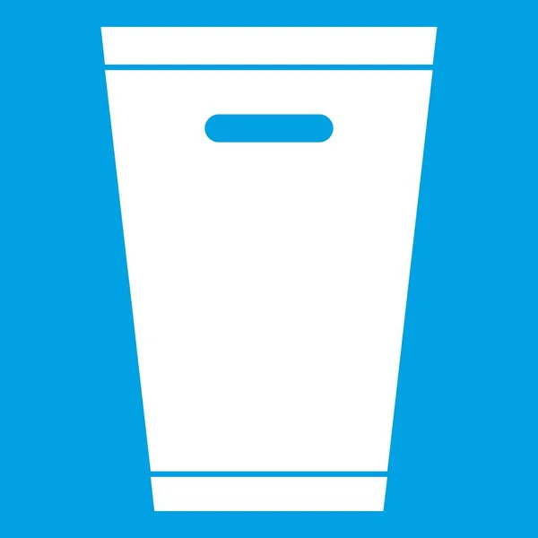Trash can icon white — Stock Vector