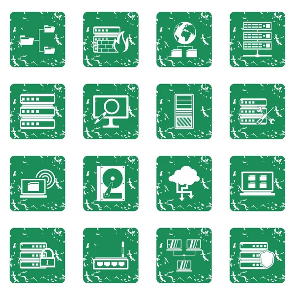 Grunge büyük veri Icons set