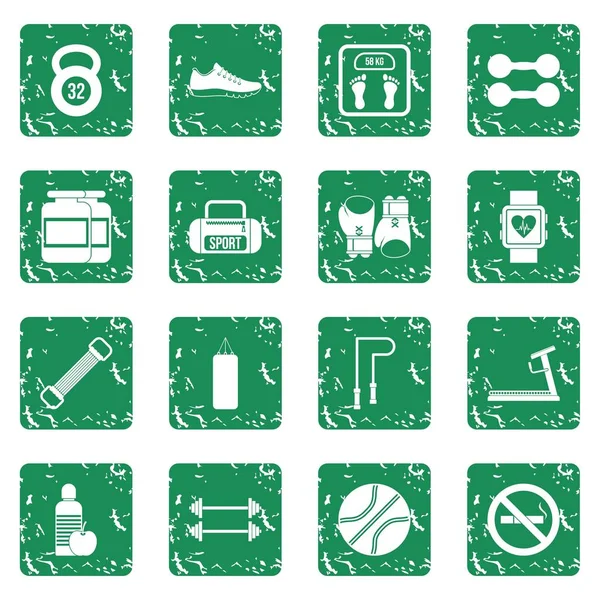 Grunge spor salonu Icons set