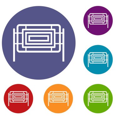 Kare dilimi Icons set