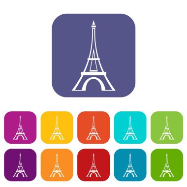 Eyfel Kulesi Icons set