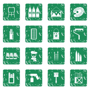 Simgeler resim grunge ayarla