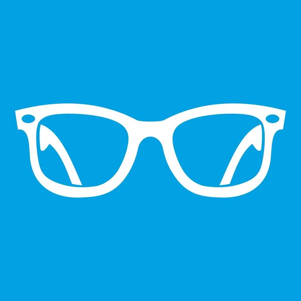 Eyeglasses icon white — Stock Vector