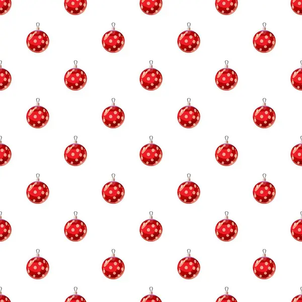クリスマスの赤いボール パターン — ストックベクタ