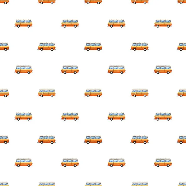 Mini bus pattern — Stock Vector